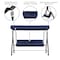 Flash Furniture Navy 3-Seater Convertible Canopy Patio Swing/Bed TLH-007-NV-GG - alternate 3